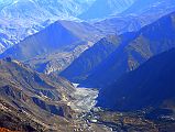 04 Jomsom and Thini From Slope Above Yak Kharka On The Trail To Kalopani Around Dhaulagiri 